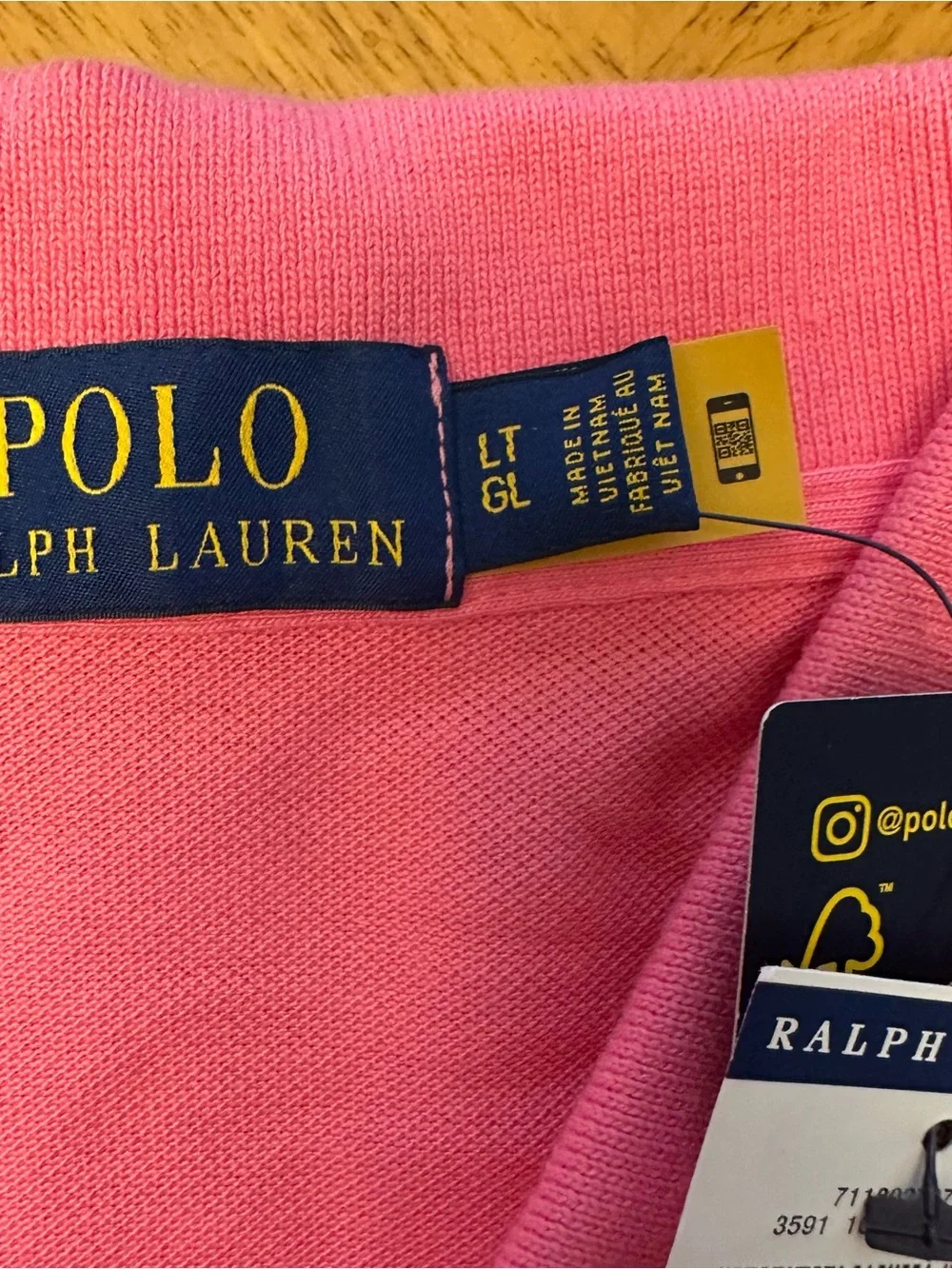 Polo Ralph Lauren Polo Shirt Men's Size LT Pink Big Pony Preppy BIG & TALL - Picture 4 of 11